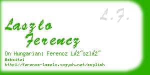 laszlo ferencz business card